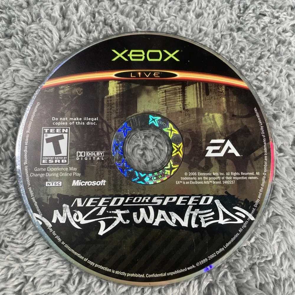 Need For Speed Most Wanted Xbox Black Edition Disc Only Tested Working Scratched